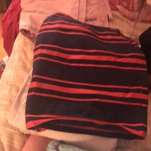 Striped pencil skirt